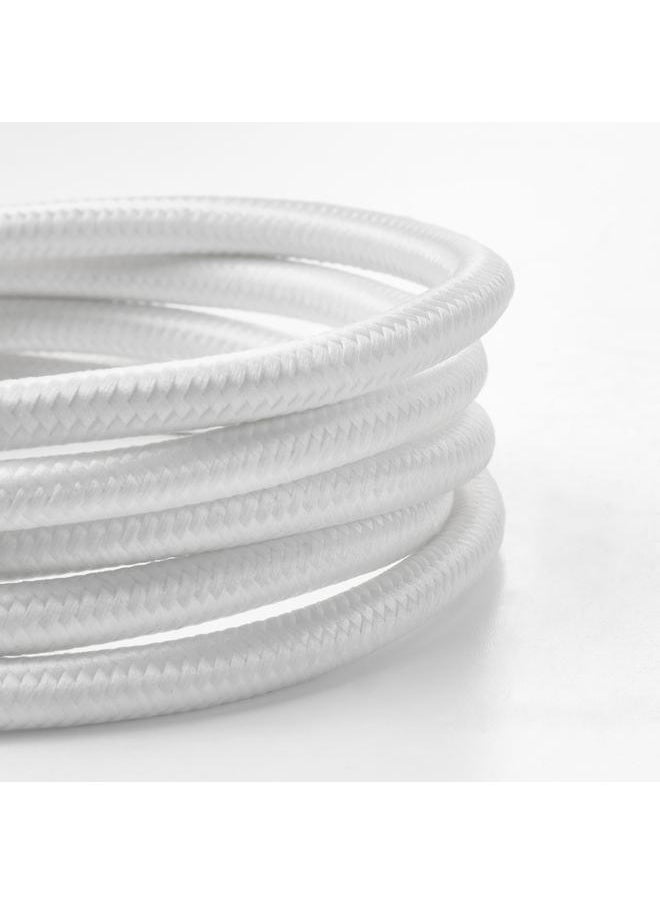 Generic - Cord set, white textile, 1.8 m - Image 1