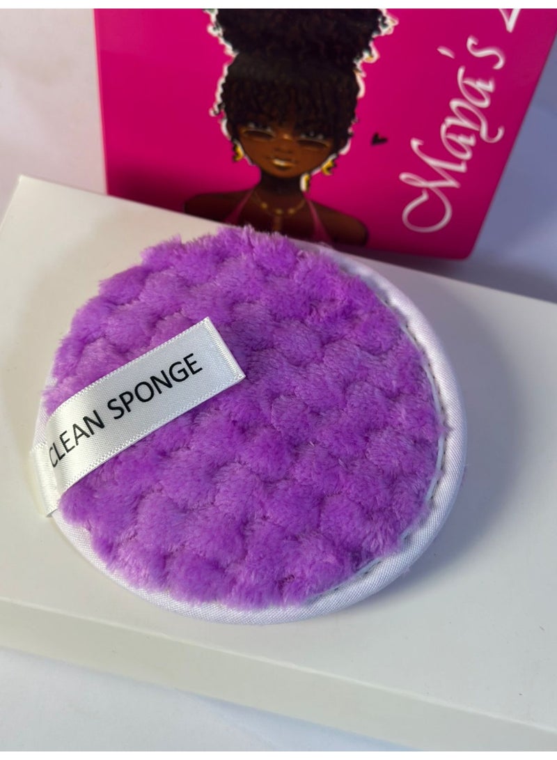 Makeup Remover Sponge Smooth Soothing Rounds for Nail Polish and Facial Cleansing, Hypoallergenic 1PC may vary color - Image 1