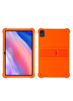 Applicable Taiwan Electric M40 Tablet Protective Case ALA007 10.1-inch Drop-resistant Silicone Protective Case With Stand Full Covered Edge-Color:Orange