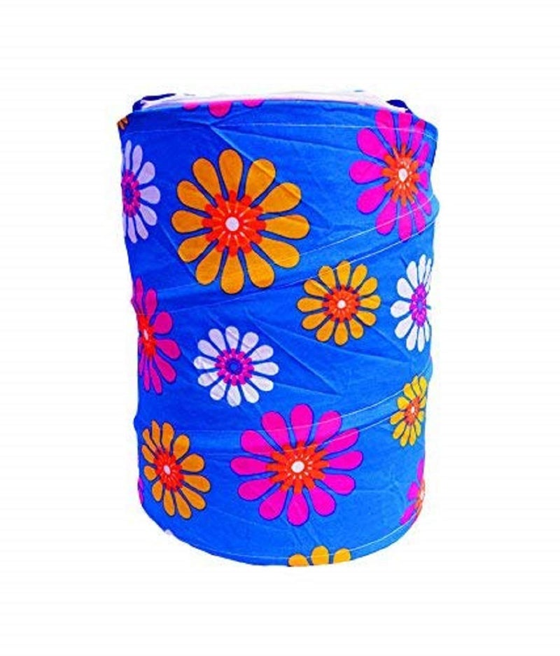 Kuber Industries Round Foldable Cotton 2 Piece Laundary Basket Set, 30 litres (KI4970), Multicolour, Standard - Image 2
