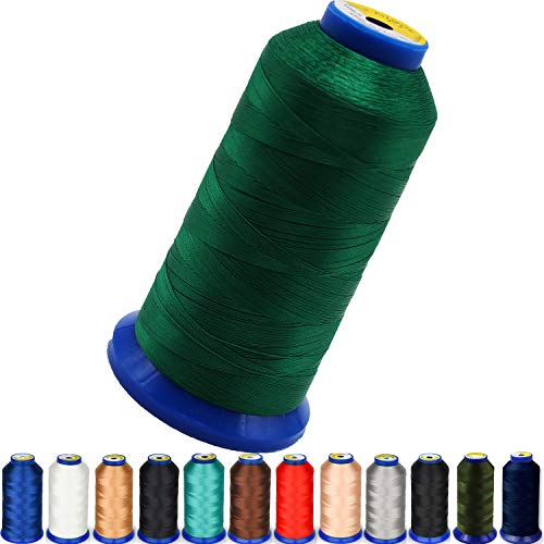 pestor Heavy Duty Thread 1800 Yards Size T70#69 210D/3 All Purpose High Strength Polyester Sewing Thread for Weaves, Upholstery, Jeans and Weaving Hair, Drapery, Beading, Purses, Leather (Grass Green) - Image 1