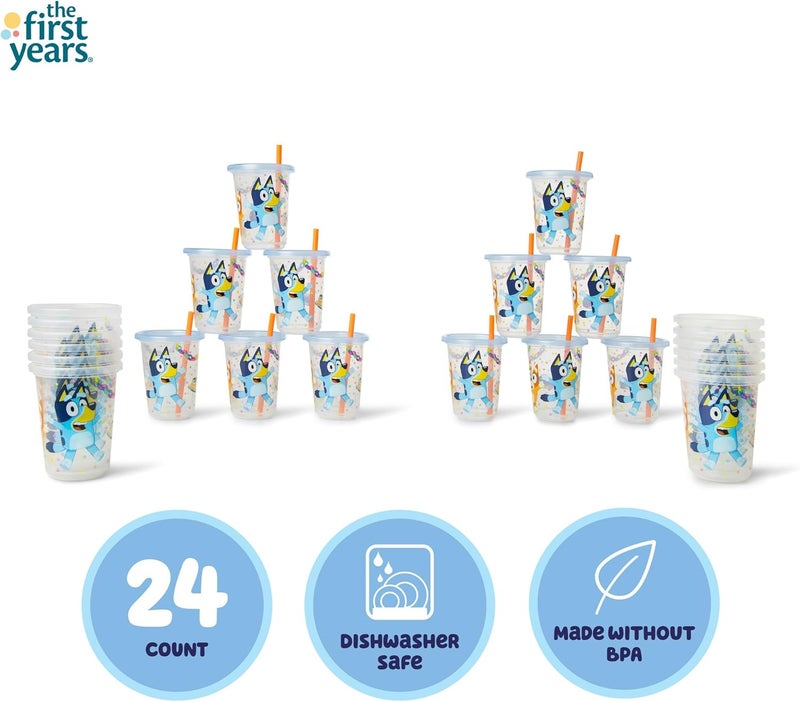 The First Years Bluey Take & Toss Toddler Straw Cups Party Pack - Image 5