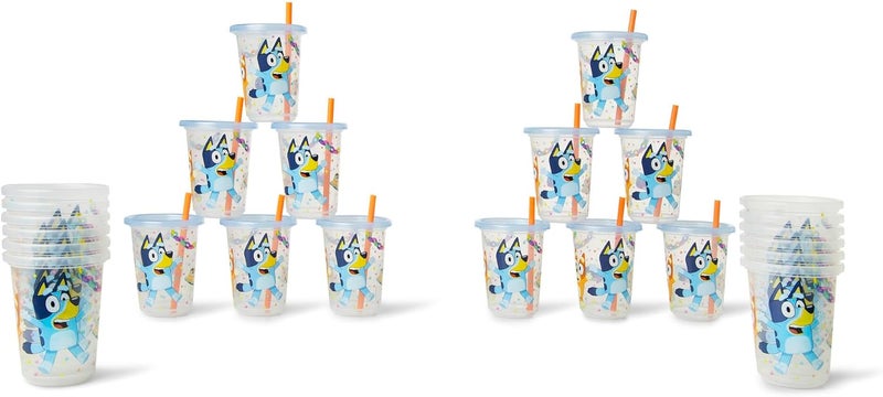 The First Years Bluey Take & Toss Toddler Straw Cups Party Pack - Image 1