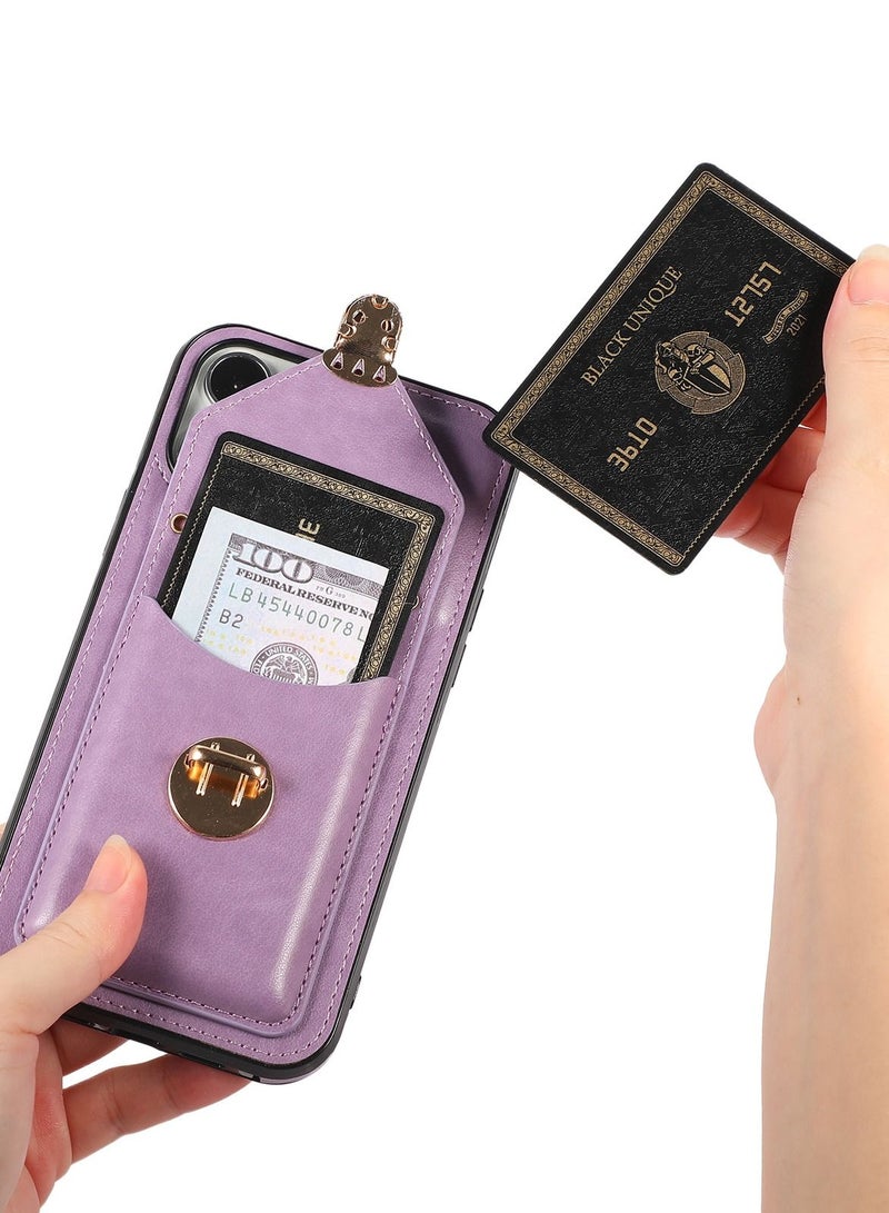 Suteni Back Cover Leather Card Slots Phone Case for iPhone - Image 4