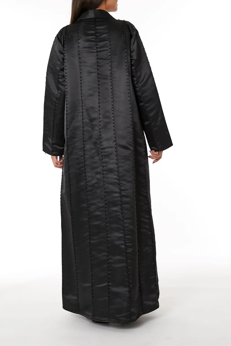 Moistreet  Satin Round Neck Abaya for Women | Best Price UAE