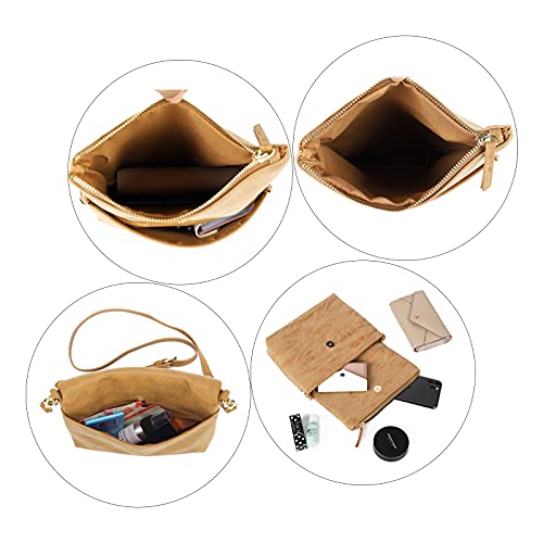 Gladdon Small Crossbody bags for Women Cross body Purse Shoulder Bag Light Brown - Image 4