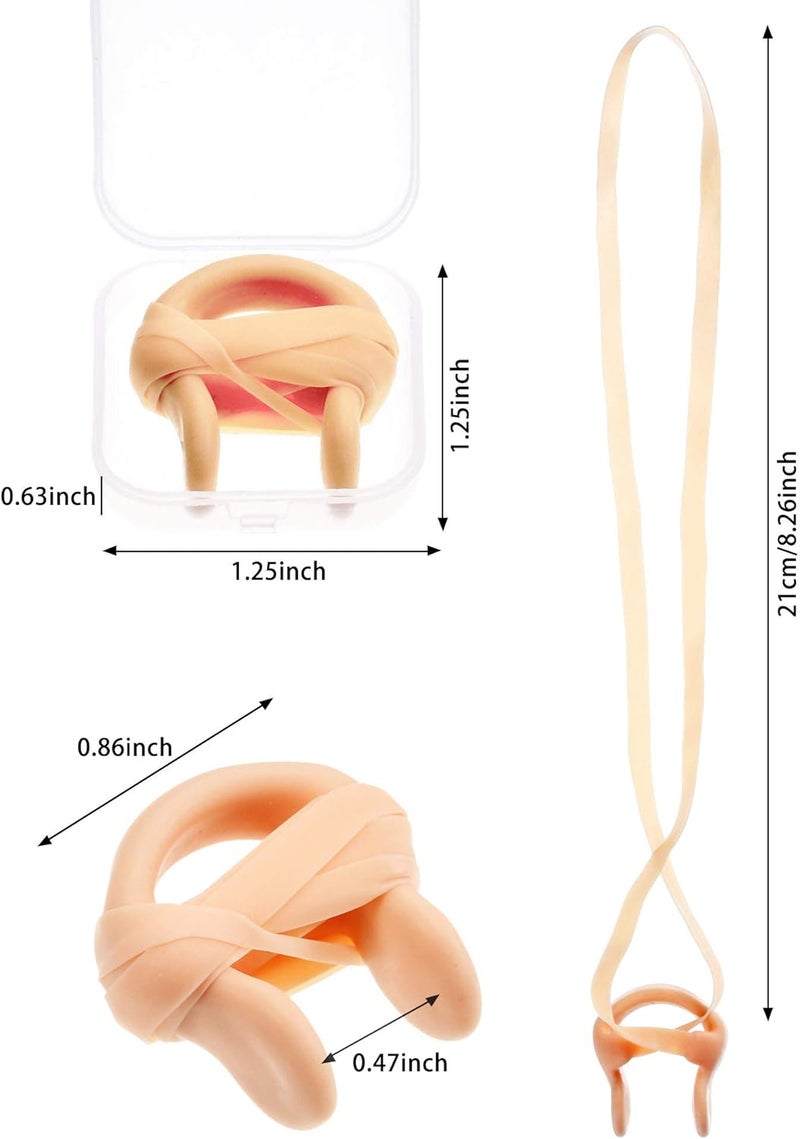 Pelopy 7 Pieces Swimming Nose Clip Silicone Nose Plug Protector with Elastic Rope for Kids and Adults Swimming Using - Image 2