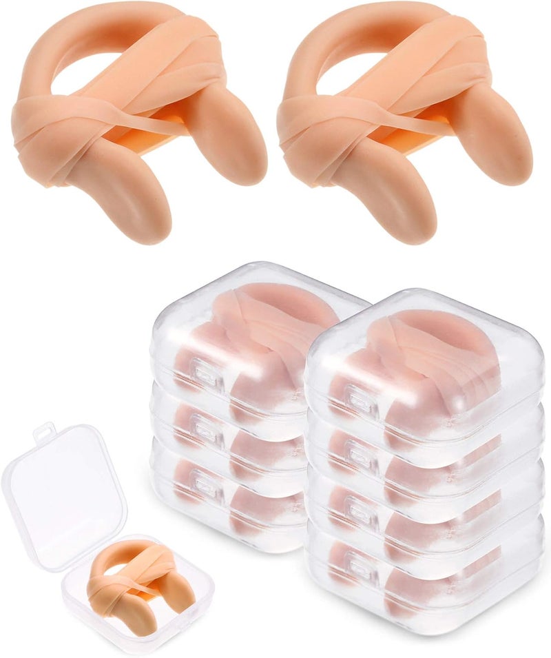 Pelopy 7 Pieces Swimming Nose Clip Silicone Nose Plug Protector with Elastic Rope for Kids and Adults Swimming Using - Image 1