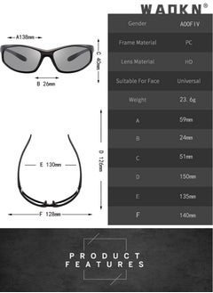 WAOKN Polarized Sunglasses, Sports Trendy Sunglasses, for Men Womens Sunglasses Polarized UV Protection Non-Slip, for Driving Cycling Fishing Running,Golf Climbing Sports 2 Pairs  - Image 4