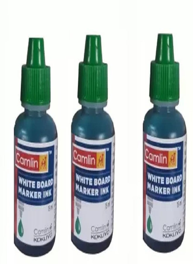 Camlin Marker Ink-Green-Pack of 3 45 ml Marker Refill (Green)