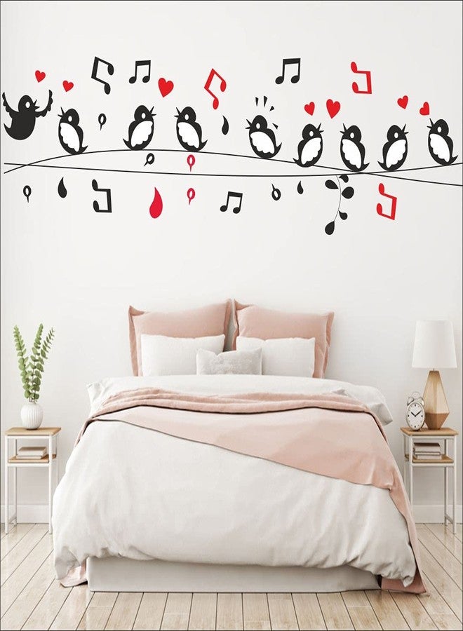 DSticker Wall Sticker for Home PVC Vinyl Stickers Music Bird Size 152 x 43 Wall Stickers for Kid (Pack of - 1) - Image 4