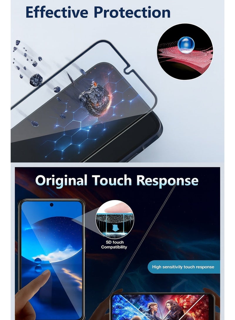 أميغو اسكرينة شاشة ضد الكسر لهاتف iPhone 17 Pro Max زجاج عالي الجودة يوفر حماية فعّالة من الصدمات والخدوش اليومية مع وضوح فائق وتغطية كاملة للشاشة - Image 2