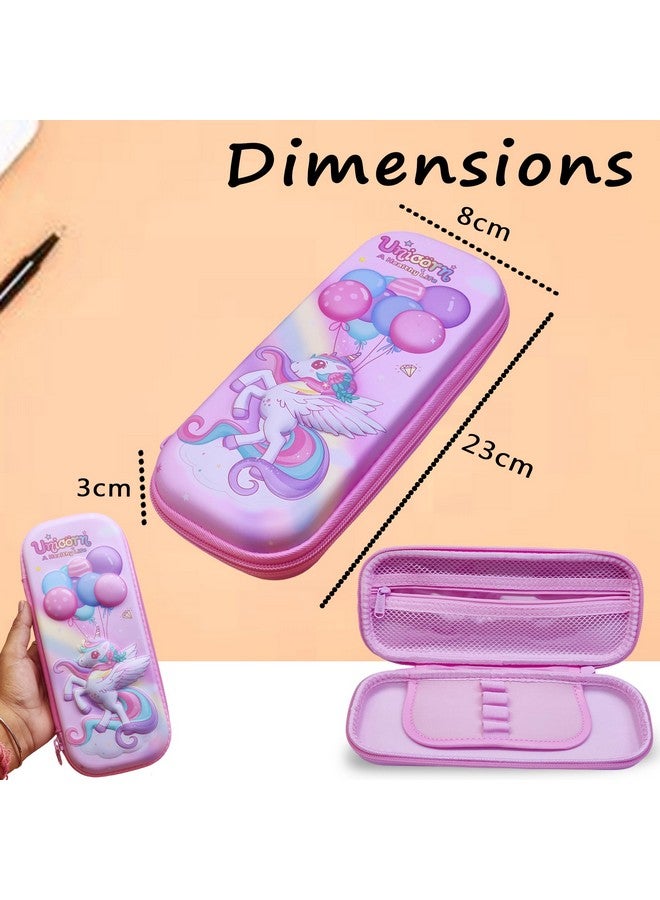 فنبلاست حقائب أقلام فن بلاست الأنيقة للبنات، حقيبة يونيكورن للبنات، حافظة أقلام للبنات، حقائب أقلام - حقائب أقلام للأطفال، صندوق أقلام للبنات، حافظة أقلام للبنات (لون عشوائي) - Image 2