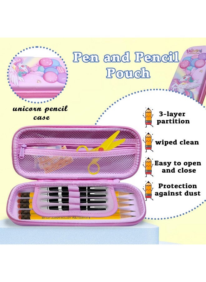 فنبلاست حقائب أقلام فن بلاست الأنيقة للبنات، حقيبة يونيكورن للبنات، حافظة أقلام للبنات، حقائب أقلام - حقائب أقلام للأطفال، صندوق أقلام للبنات، حافظة أقلام للبنات (لون عشوائي) - Image 5
