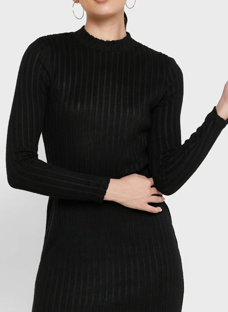 VERO MODA Ribbed Slit Dress