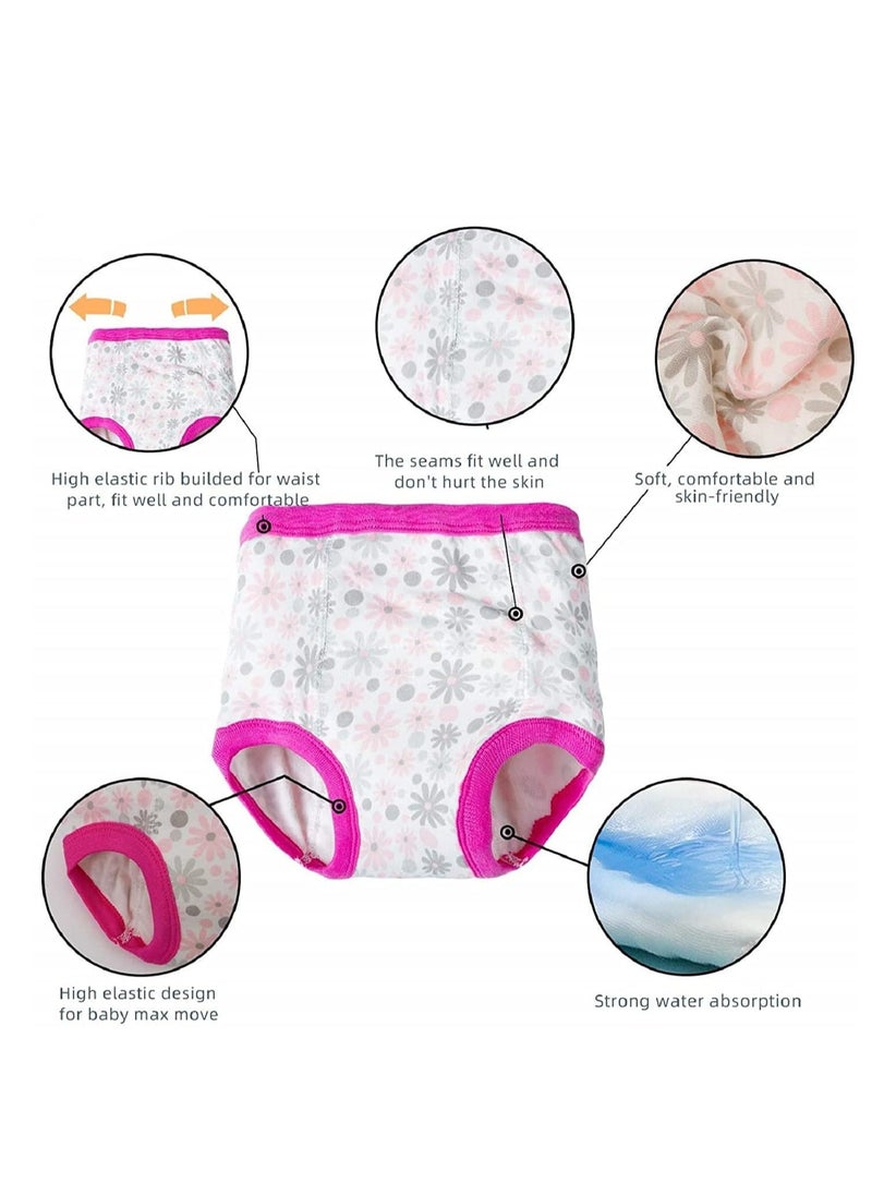 Gonice - Training Underwear For Girls 4 PCS Potty Training Underwear For Girls Potty Training Underwear Girls Training Underwear Toddler Training - Image 1