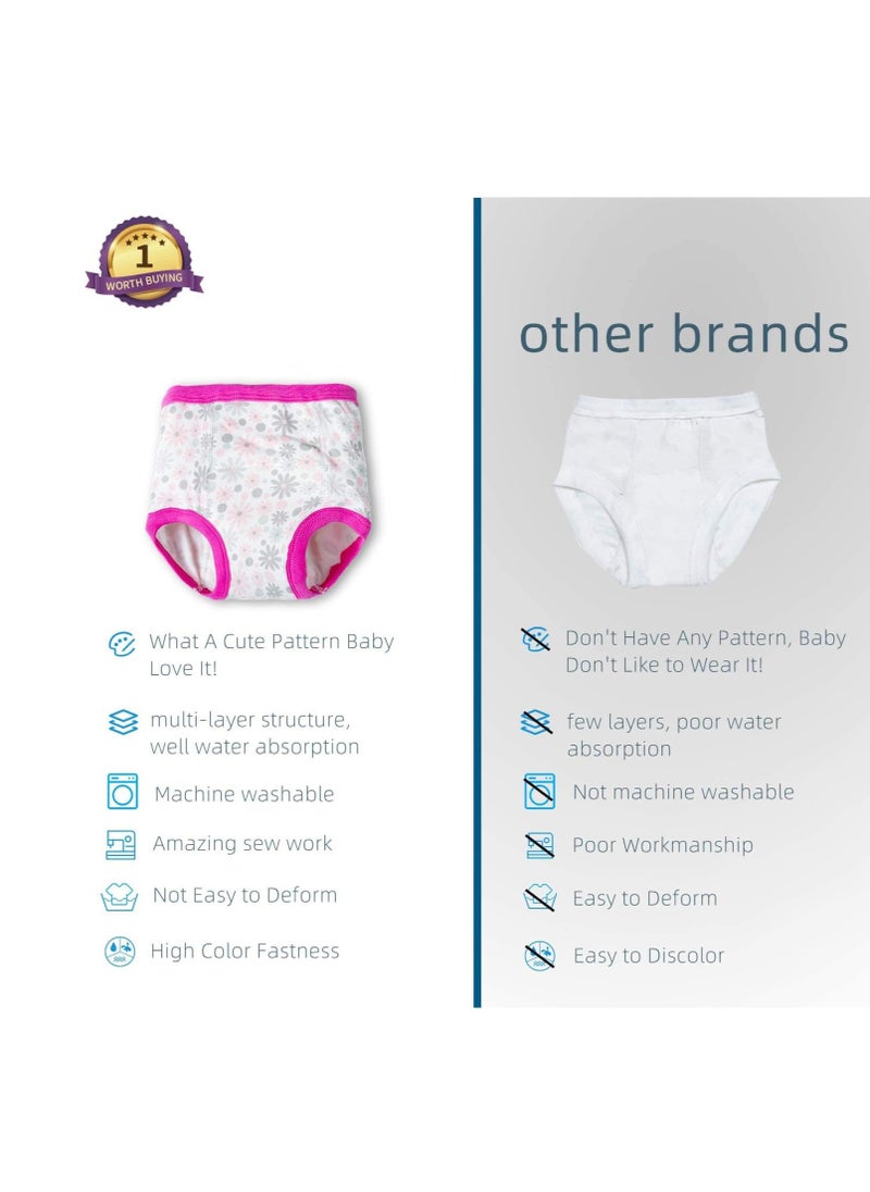 Gonice - Training Underwear For Girls 4 PCS Potty Training Underwear For Girls Potty Training Underwear Girls Training Underwear Toddler Training - Image 1