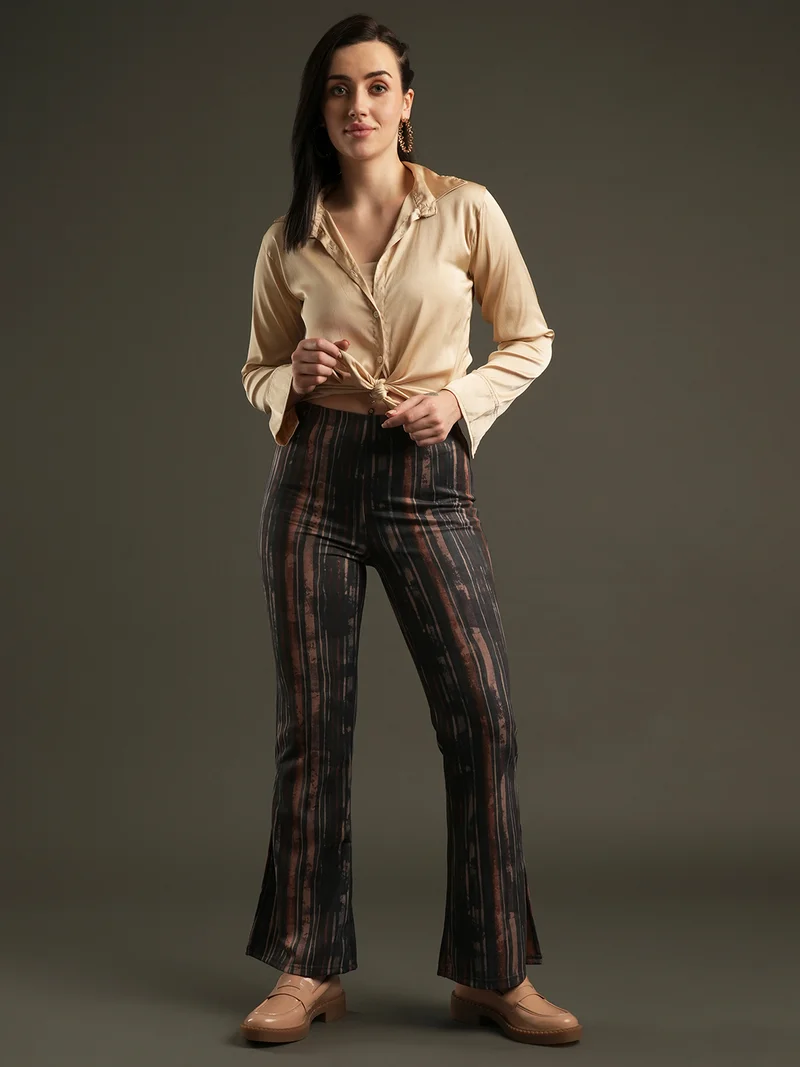 globus Women Printed Slim-Fit Mid-Rise Treggings