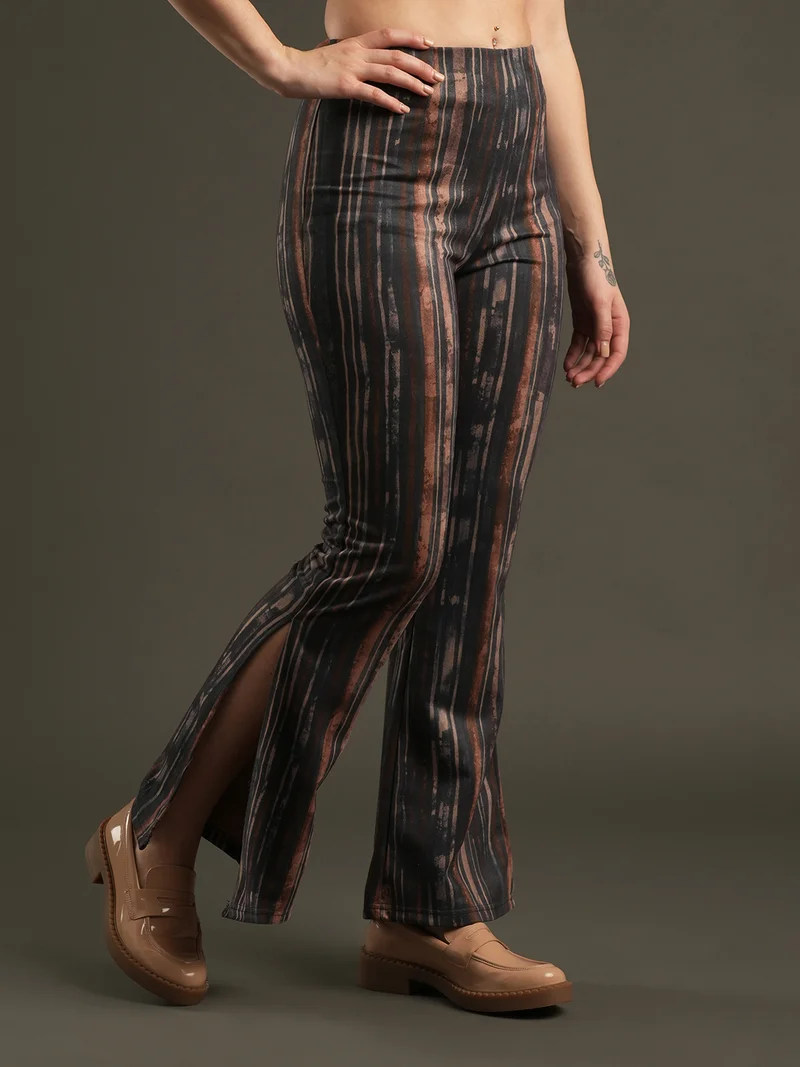 globus Women Printed Slim-Fit Mid-Rise Treggings