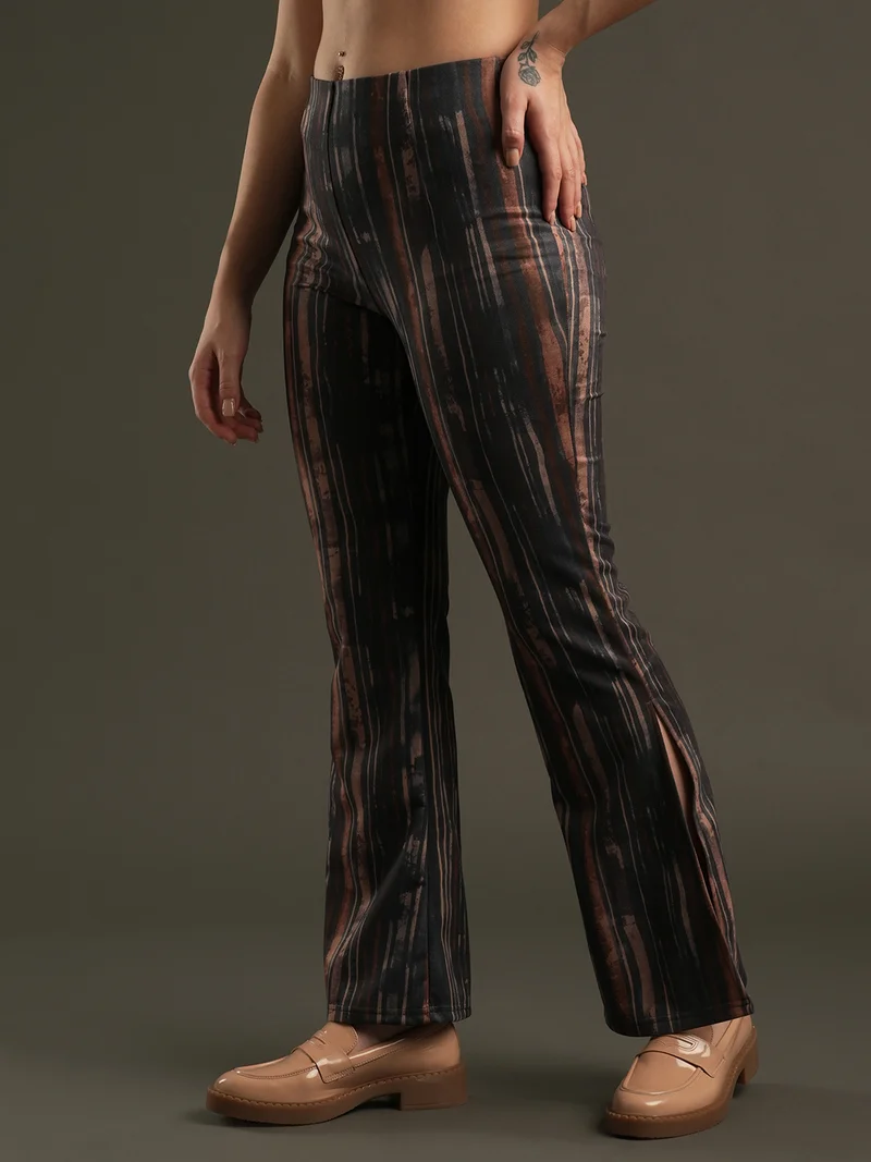 globus Women Printed Slim-Fit Mid-Rise Treggings