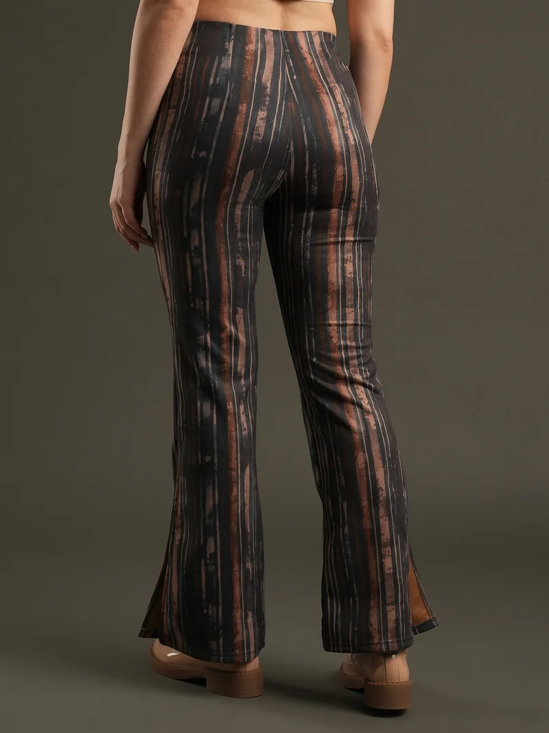 globus Women Printed Slim-Fit Mid-Rise Treggings