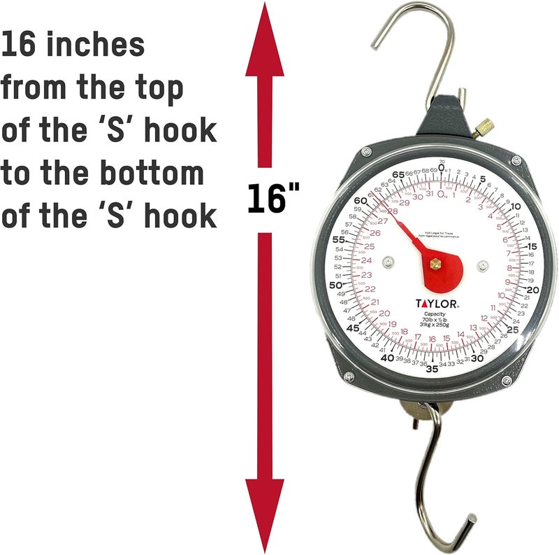 Taylor Dial Style 70-Pound Industrial Hanging Scale - Image 3