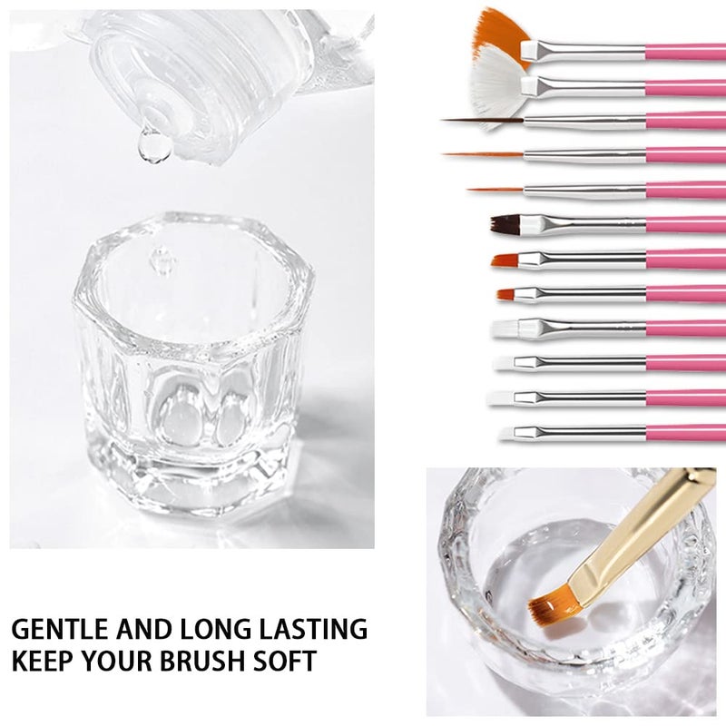 AIJIMEI Acrylic Nail Brush Cleaner Acrylic Brush Cleaners Liquid Acrylic Paint Brush Cleaner Nails Artist Acrylic 2PCS 58ml/2 FL.OZ - Image 3
