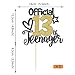 Rsstarxi 1 Pack Official Teenager 13th Birthday Cake Topper Glitter Cheers to 13 Year Old Cake Pick Number 13 Fabulous 13 Birthday Cake Decoration for Teens 13th Birthday Party Decorations Black Gold - Image 2