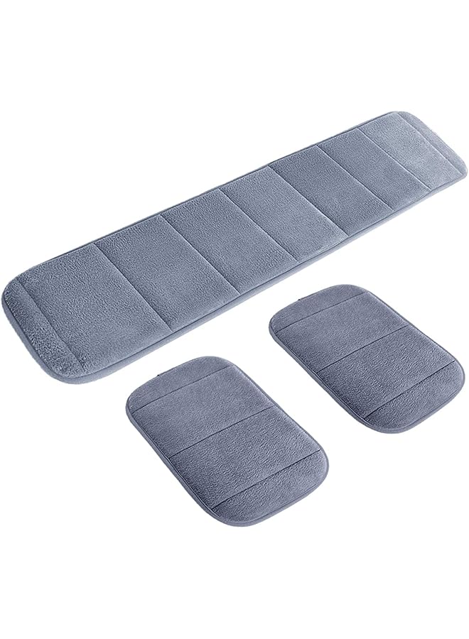erorex 2 Sets Ergonomic Computer Elbow Wrist Pad Long And Short Size Combination Keyboard Wrist Rest Elbow Support Mat For Office Desktop Working Gaming Memory Foam Relieve Elbow Pain Gray  - Image 1