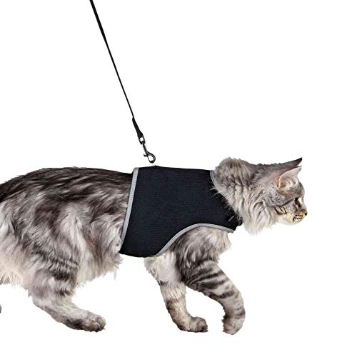 TRIXIE Pet Products 41895 1.20 m Soft Harness with Leash for Cats-XL, Black, 36-54cm - Image 4
