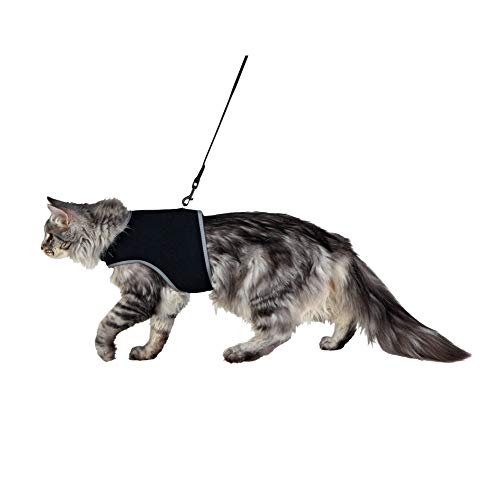 TRIXIE Pet Products 41895 1.20 m Soft Harness with Leash for Cats-XL, Black, 36-54cm - Image 5