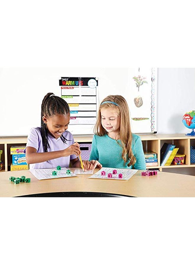 hand2mind Snap Cubes Math Linking Cubes Plastic Cubes Snap Blocks Color Sorting Connecting Cubes Math Manipulatives Counting Cubes For Kids Math Math Cubes Math Counters (Set Of 100) - Image 4