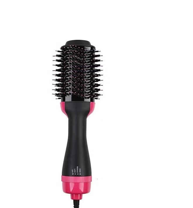 One Step Hot Air Hair Drying Brush Black/Pink - Image 1