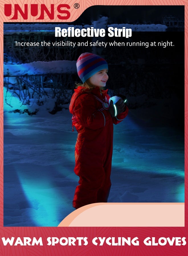 UNUNS Cycling Gloves,Lightweight Sports Gloves,Winter Warm Running Gloves For Men Women,Waterproof Touch Screen Non-Slip Driving Riding Hiking Skating Climbing - Image 5