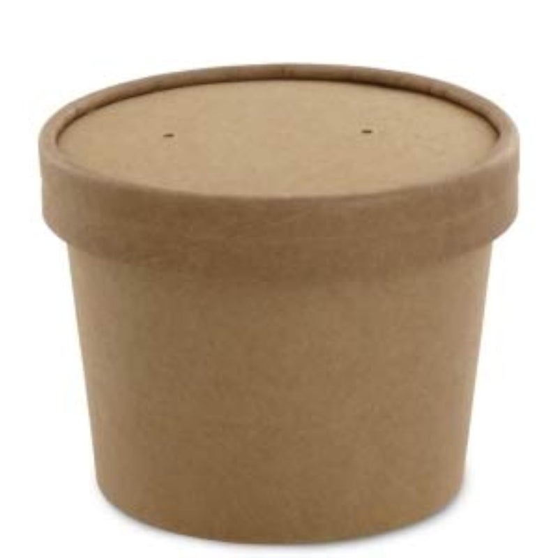 Eco Friendly Kraft Soup Bowls  Kraft Disposable Food Cups with Lid  Brown Containers  Soup Cups Great for Restaurants TakeOuts Or Disposable Soup Bowls To Go Lunch 25Pack Kraft 8 oz