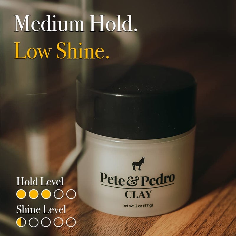Pete & Pedro HAIR STYLING CLAY - Medium Hold, Matte Finish, Low Shine Styling Clay for Men, Ideal for Hairstyling Medium, Messy, Fine Thinning Hair Styles | Shark Tank Featured, 2 oz - Image 3