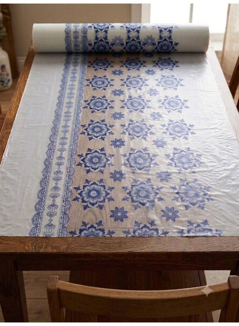 Houzi Sufra Roll Table Sheet Plastic Table cloth Printed Anti-Bacterial HDPE Disposable Table Sheet Reusable Dining Table Cover Assorted Color (180mtr x 1.42mtr x 10kg) - Image 5