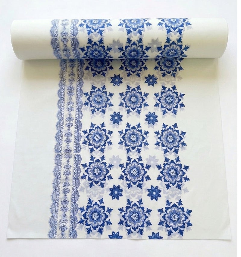 Houzi Sufra Roll Table Sheet Plastic Table cloth Printed Anti-Bacterial HDPE Disposable Table Sheet Reusable Dining Table Cover Assorted Color (180mtr x 1.42mtr x 10kg) - Image 1