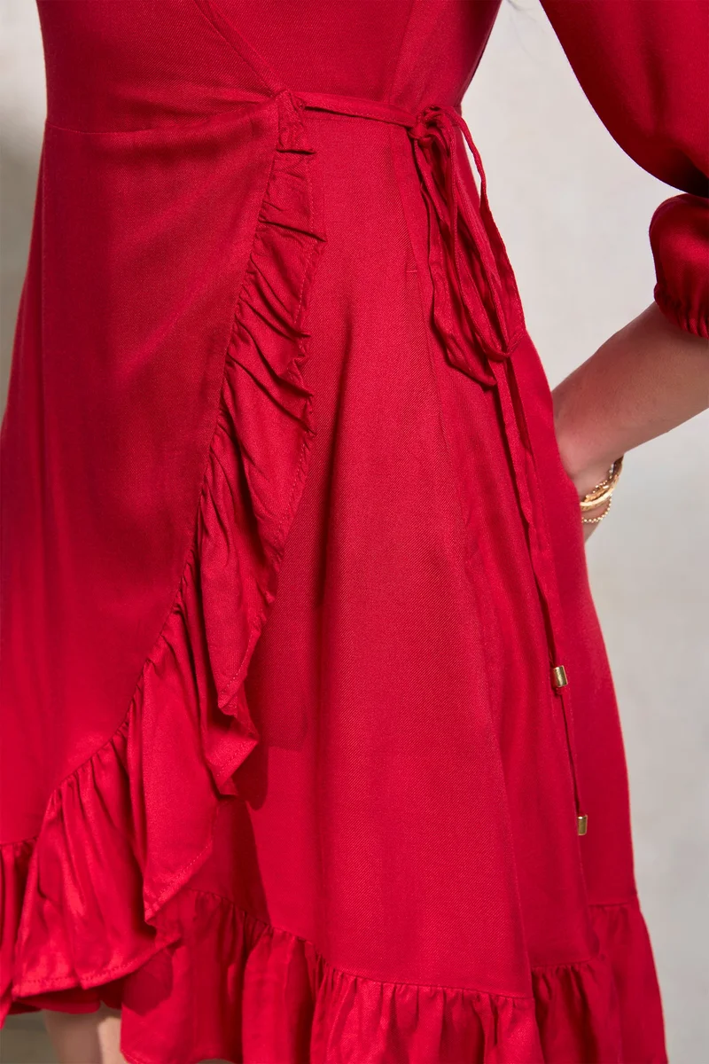 Virgio Virgio V-Neck Fit & Flare Dress
