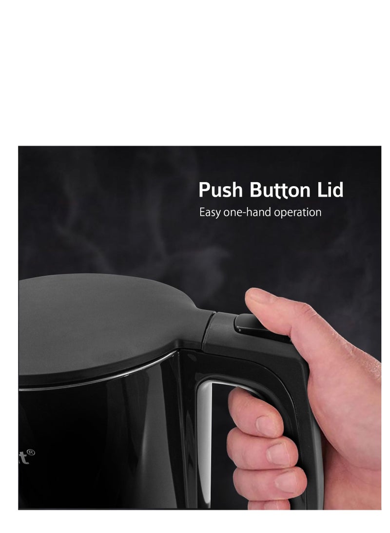 Mr. Light Mr.Light Household Touch Screen LED Display Double Layer Electric Kettle Stainless Steel With Auto Shut-Off 1.5 L 1500 W Black - Image 5