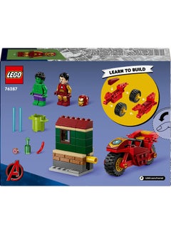 LEGO LEGO Marvel Iron Man with Bike and The Hulk Playset 76287 Building Toy Set (68 Pieces)  - Image 2