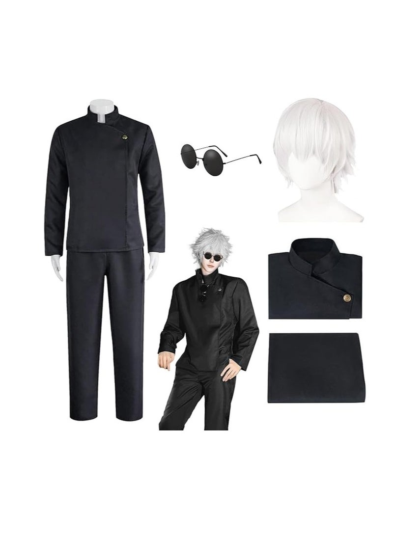 عام زي لعب الأدوار في المدرسة الثانوية للرجال-مجموعة لعب الأدوار اليابانية للبالغين مع شعر مستعار ونظارات - Image 1