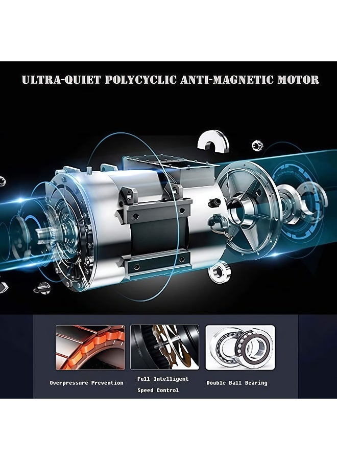 كيل › علبة لف ساعات أوتوماتيكية فاخرة للرجال جلد PU محرك صامت طاقة مزدوجة هدية عرض وتخزين الساعات - Image 3