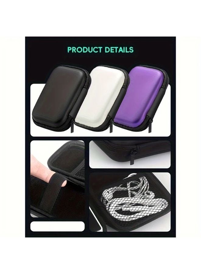 White Handheld Game Console Protective Case Waterproof Non Slip Fabric Multiple Compartment Organizer - Image 2