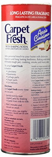Carpet Fresh 277119 Rug and Room Deodorizer with Baking Soda, 14 oz. Apple Cinnamon Fragrance - Image 2