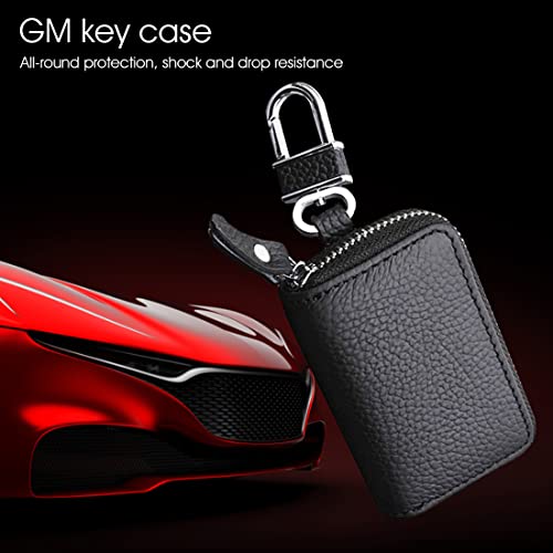 PALAY Car Key Case Protection Leather Car Smart Keychain Coin Holder Auto Remote Car Key Holder For Women And Men Gifts For Men(8.5X5.2Cm), Black - Image 3