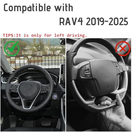 Bilisin Dashboard Cover Mat Compatible with Toyota RAV4 2019-2025 Non-Slip Suede Dash Board Pad for Toyota RAV4 No Glare Sunshade Protector Internal Accessories (Black) - Image 4