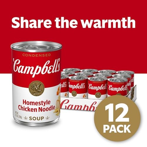 Campbell'S Campbell’s Condensed Homestyle Chicken Noodle Soup, 10.5 Ounce Can (Pack of 12) - Image 2