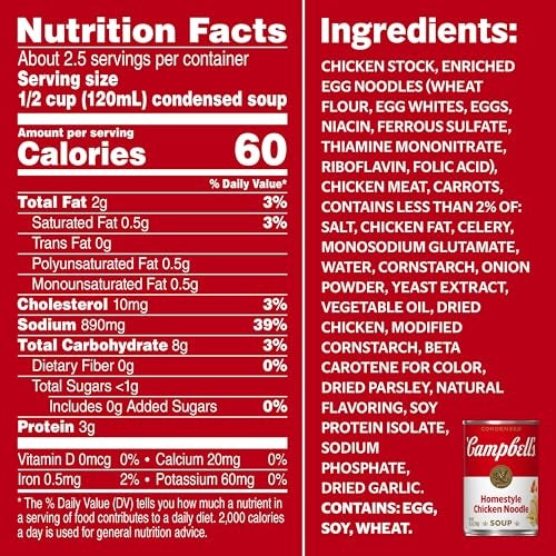 Campbell'S Campbell’s Condensed Homestyle Chicken Noodle Soup, 10.5 Ounce Can (Pack of 12) - Image 5