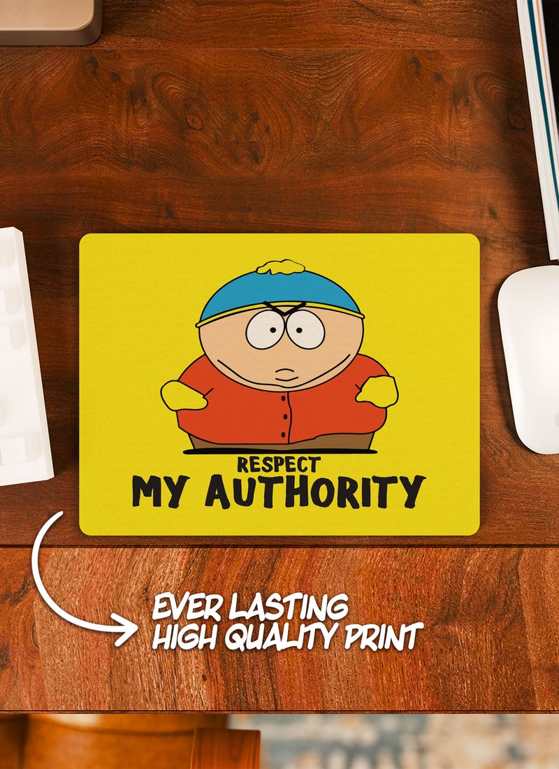 LOUD UNIVERSE Rectangular Desk Mouse Pad Eric Cartman Respect My Authority Quote Non-Slip Rubber Base Mouse Pad - Image 2